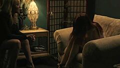 afraid teen 18+ gets fucked by bad milf with big black dildo