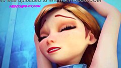 3D animated BDSM scene with Elsa and Anna, the blonde babes