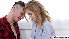 teen 18+ babe in lingerie gets intense doggystyle fucking with gagging and choking close up