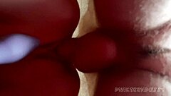 Pinkteen 18+ Pussy Fucks Lover Doggystyle from Below View