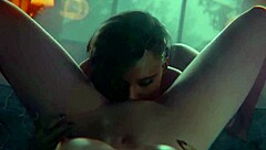 Hot cyberpunk lesbian action in animated POV sex film