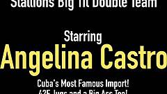 Angelina's big boobs and black pussy get some attention from a well-endowed man in Florida