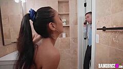 Stepdaughter Sarah Lace is a slut who likes it hard and deep in the ass