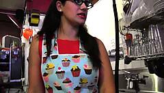 messy kitchen lesbian scene