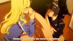 Amigas gals teach novios about sex with anime and hentai