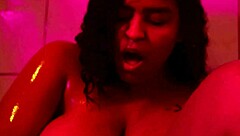 Gaia monroe relaxing alone in the shower