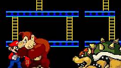 bowser and donkey kong take on mario in a hot furry battle