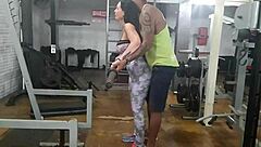 aluna drives gym trainer crazy and they fuck right there