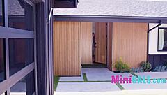 Petite brunette blows landlord