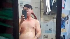 Vietnamese gay top sucks huge cock deepthroat monster dick tattooed solo asian