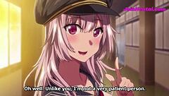 Anime babe gets a messy facial after giving a great blowjob