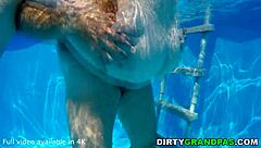 Miss Melissa rides older men with natural tits and piercing