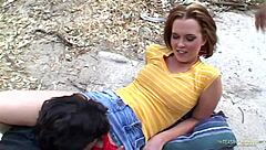 Outdoor sex with anal and sucking is a big turn on