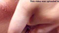 masturbating my pretty pussy with lots of hot cum