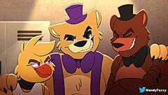 Is Foxy's Monster Cock Too Big for Bonnie in This Intense Gay Sex Scene?