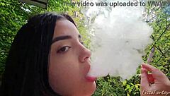 Outdoor worship of the goddess with natural tits and ass worshiping