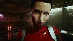 3D animated cyberpunk night club scene with sex
