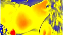 Thermal giving sloppy interracial blowjob and handjob in POV.