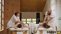 Daddy4k Lusts After Son's Girlfriend Massage