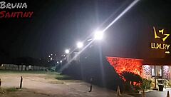 Bruna Gives Blowjob to Big Cock in Luxúria Club Parking Lot.