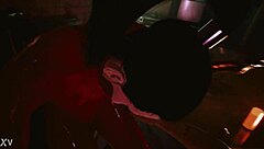 3D animated cyberpunk night club scene with sex