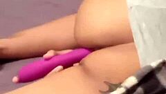 i spied on her masturbating with toys, wet pussy in homemade video