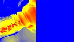 Thermal giving sloppy interracial blowjob and handjob in POV.