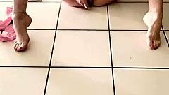 Close up of a young girl's orgasmic squirt and piss