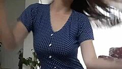 Horny teen 18+ girl with wet pussy and natural tits orgasms hard!