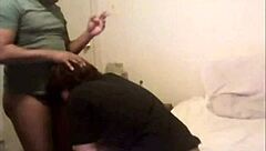 Naughty amateur gets neighbor's wife to satisfy him while watching TV