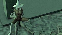 White Queen Screams During Sex With Snow Elf In 3D Cartoon!