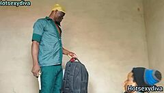 Girl's creamy pussy fucked hard by student, almost caught by mom!