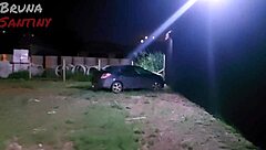 Bruna Gives Blowjob to Big Cock in Luxúria Club Parking Lot.