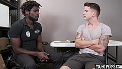 Black cop fucks straight teen 18+!