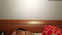 A man pleasuring himself in outer space