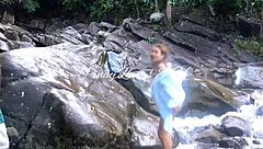 i feel so excited as a random stranger fucks my young 18+ asian pussy deepthroat and doggystyle on the public falls