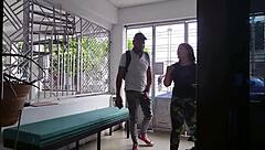 Skinny Latina gets monster cock hard and deep inside