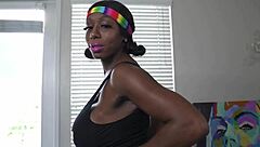 mystique is butt naked doing her workout exercises.