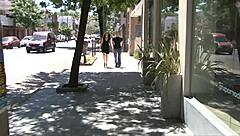 Wife enjoys intense handjob while cuckold watches