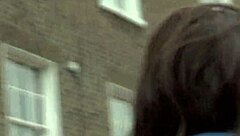 Beautiful slut pissing in public and masturbating in a working class london