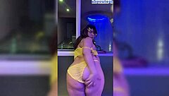 Big natural tits bounce while she masturbates