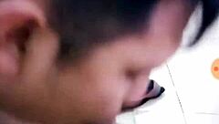 Hot asian gay blowjob with vietnamese indonesian stud