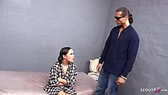 cute petite teen with bubble butt seduces older guy to rough fuck with facial and sucking