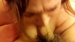 Emerald the sex slave gives blow job to her master