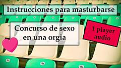 Shemale Ladyboy Hosts Jerk Off Contest In Group Orgy