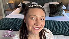 Married bride gets doggy style creampie on her last night as a single woman