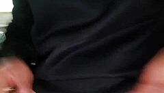 Intense gay hunk handjob session