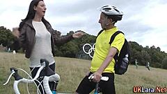 Mature british woman in stockings gets cum facial