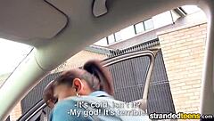 mofos has this cute ebony teen having sex outside