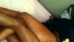 African amateur takes big black cock from the side